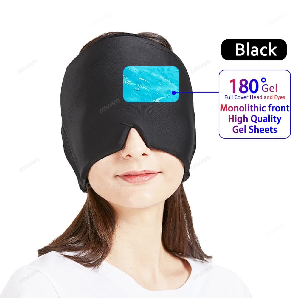 Tête masseur casquette Gel chaud froid maux de tête soulagement de la Migraine capuchon Stress pression soulagement de la douleur Massage Gel chapeau Clod maux de tête