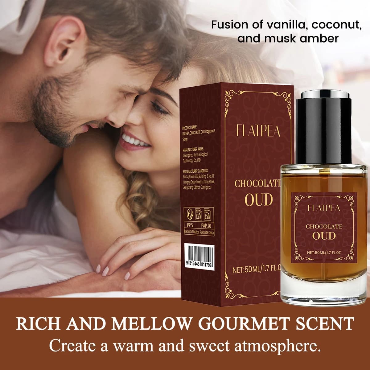 Spray de parfum sans alcool au chocolat