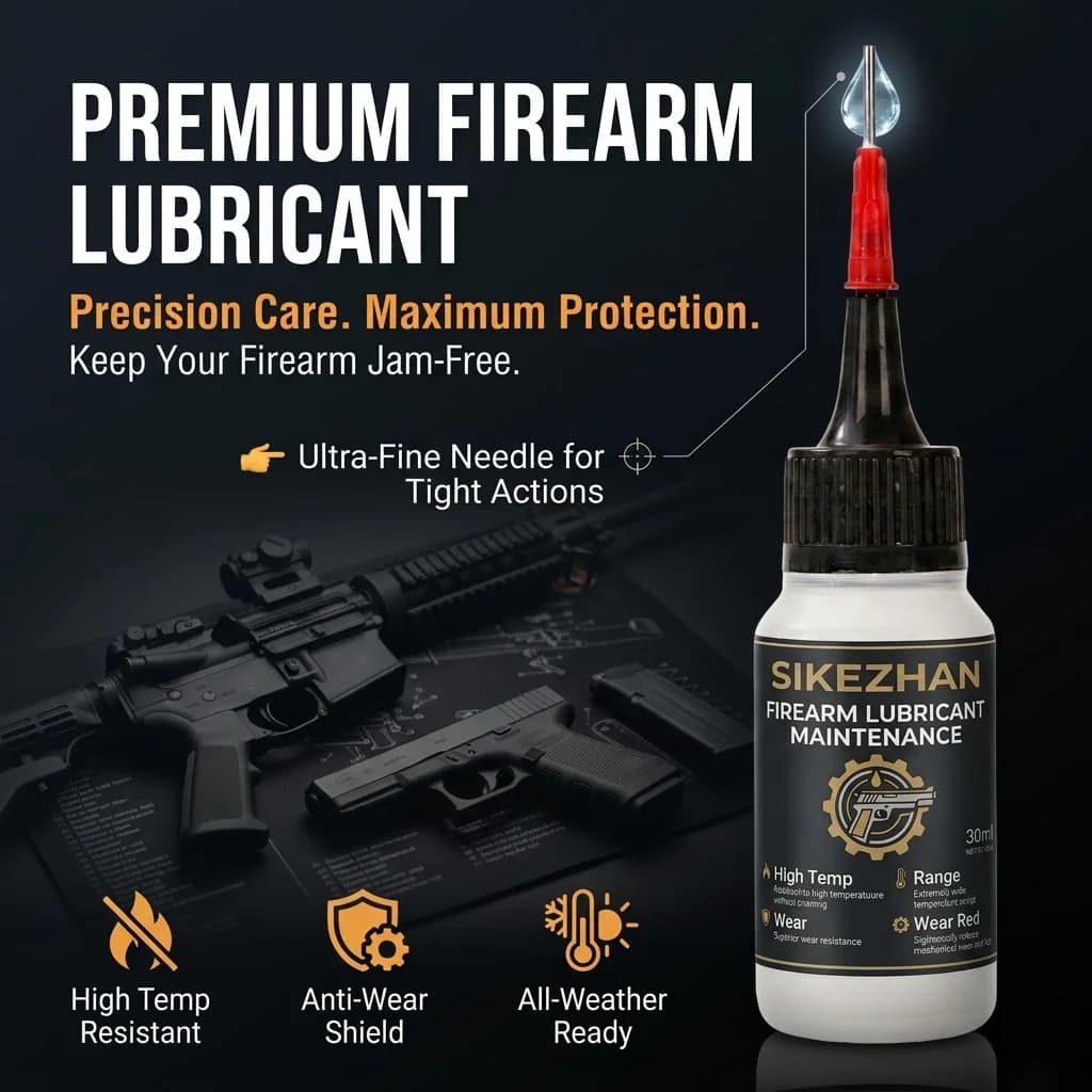 Huile synthétique pour armes à feu, lubrifiant premium et antirouille pour fusils tactiques, pistolets, fusils à canne, entretien de précision des armes à feu