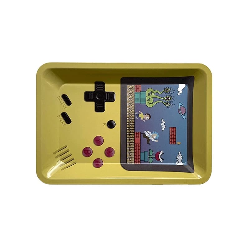 Plateau métallique domestique, récipient à tabac roulant, accessoires pour fumer, plateaux de rangement, divers motifs 18x12.5cm