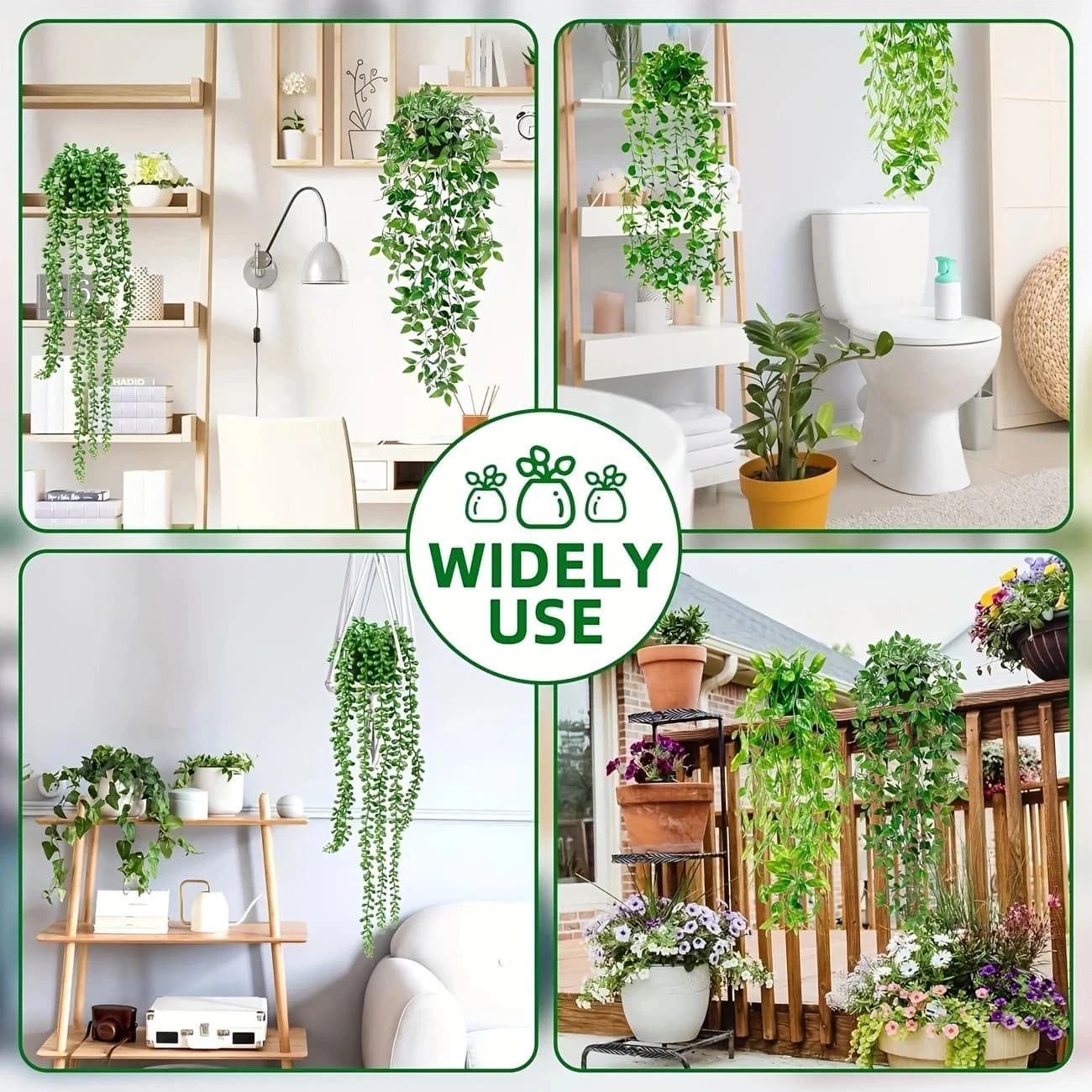 Plantes artificielles suspendues