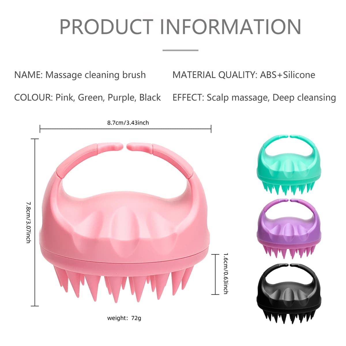 Masseur de cuir chevelu en silicone – Brosse à shampoing nettoyante en profondeur pour démangeaisons du cuir chevelu et soins capillaires professionnels |   Peigne à shampoing aux huiles essentielles