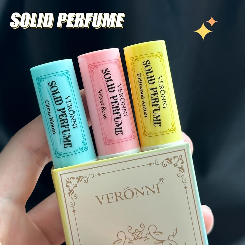 3 bâtons de parfum solides - Parfum longue durée, naturel et frais, baume solide portable pour les rendez-vous