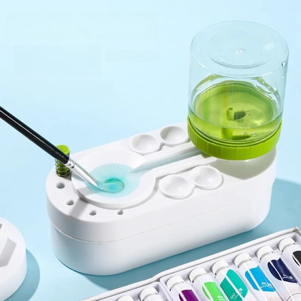 Nettoyeur de pinceaux professionnel pour aquarelle avec égouttoir, distributeur d'eau pour pinceaux à peinture à l'huile