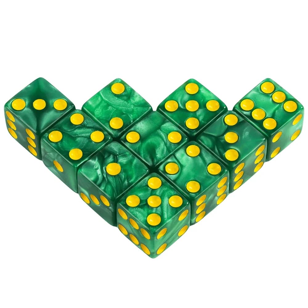 Jeu de dés à 6 faces 16mm marbre acrylique D6 jeu de dés pour DND