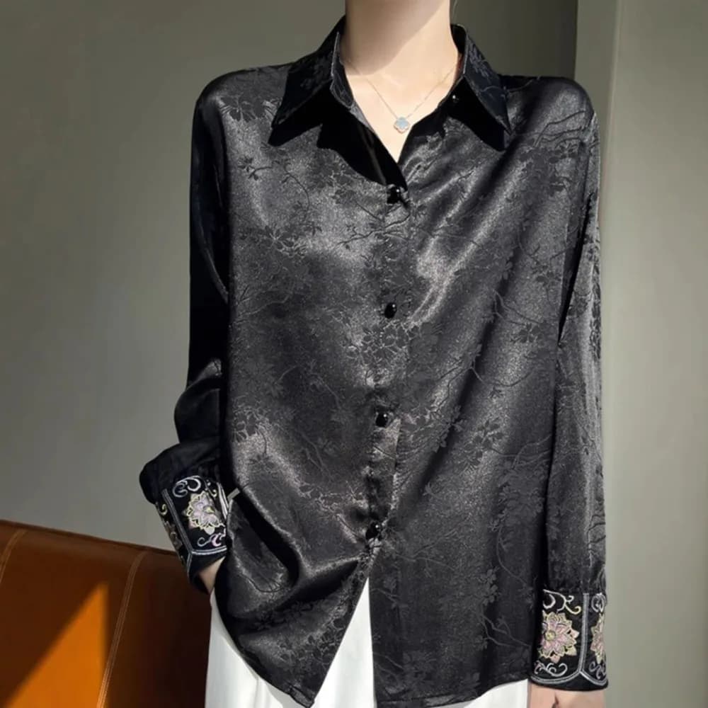 Printemps Vintage Blouse femmes vêtements femmes hauts chemise décontractée mode vêtements à manches longues Streetwear automne élégant Style ethnique