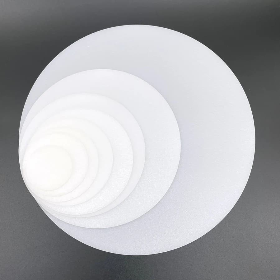 Lentille diffuseur de lampe torche LED, filtre DIY, couvercle de lampe rond blanc laiteux en PC, 35 45 50 60 65 70 75 85 92 100 110 120 130 190 mm