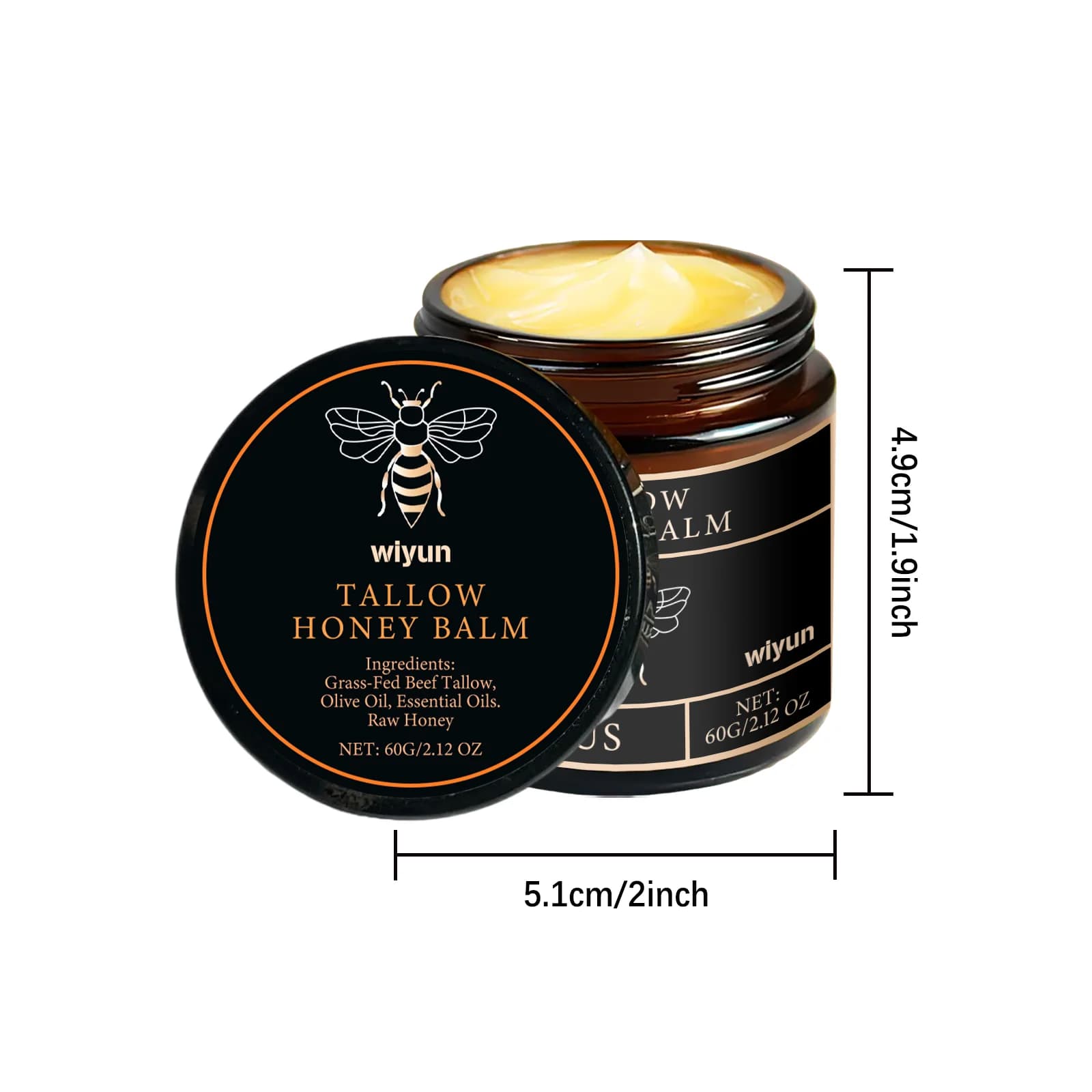 Crème au suif de bœuf et au miel éclaircissante, atténue les taches brunes, élimine la mélanine, raffermissante, non grasse, hydratante durable, apaisante, lotion pour le corps