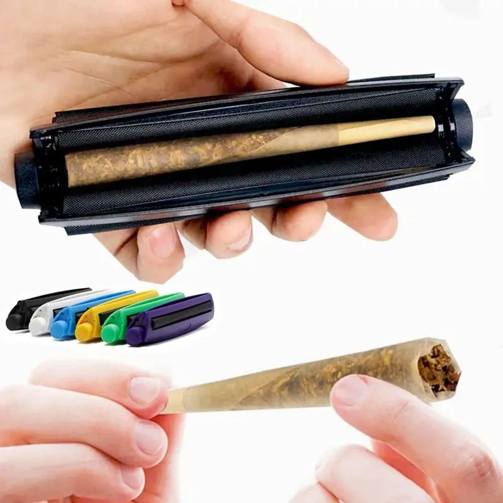 Machine à rouler, filtre à rouleau de cône d'herbes de tabac noir avec Tubes de stockage de cônes, accessoire pour fumer