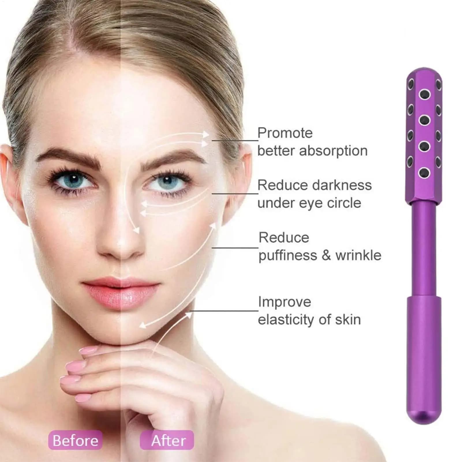 Rouleau de massage pour le visage