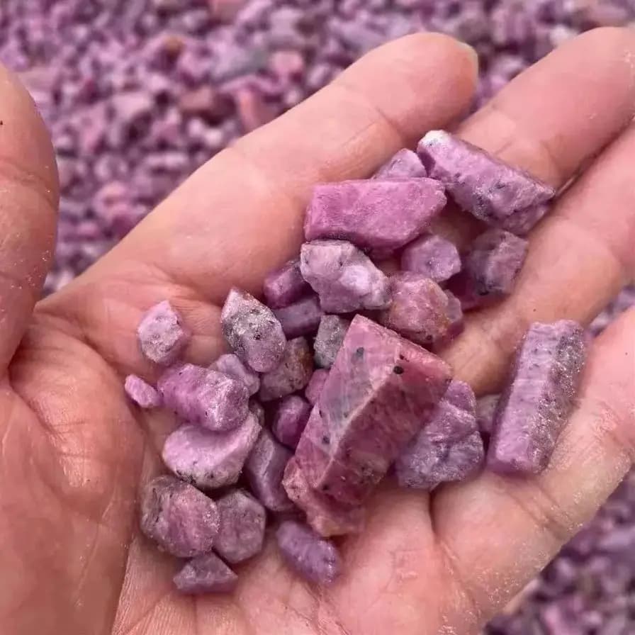 Minerai naturel corindon rubis pierres spécimen à collectionner minéral Reiki cristaux guérison pierres précieuses brute sorcellerie spirituelle bijoux à bricoler soi-même