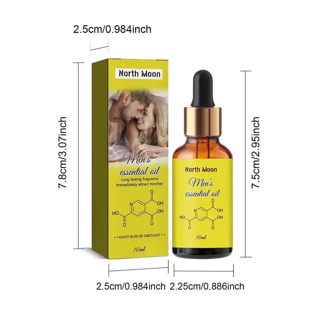 Parfum à l'huile essentielle de phéromone pour hommes - Parfum intense, conçu pour attirer les femmes, parfum longue durée
