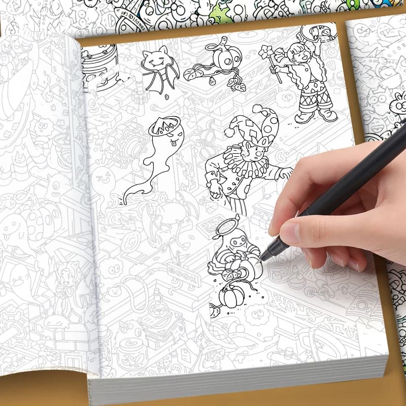 Un livre de base conçu spécifiquement pour les enfants de 3 ans et plus, mettant en valeur la créativité dans le gribouillage, le coloriage et le dessin.