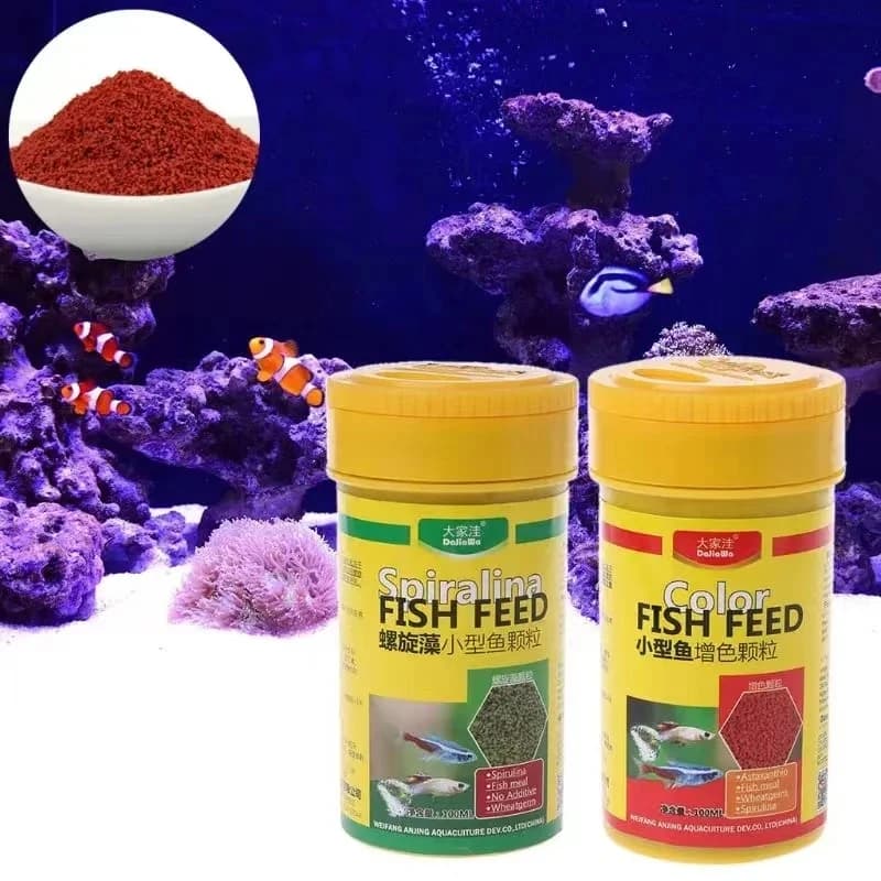 Nourriture à base de spiruline pour poissons tropicaux, alimentation pour aquarium, nourriture enrichie en couleur D0AC