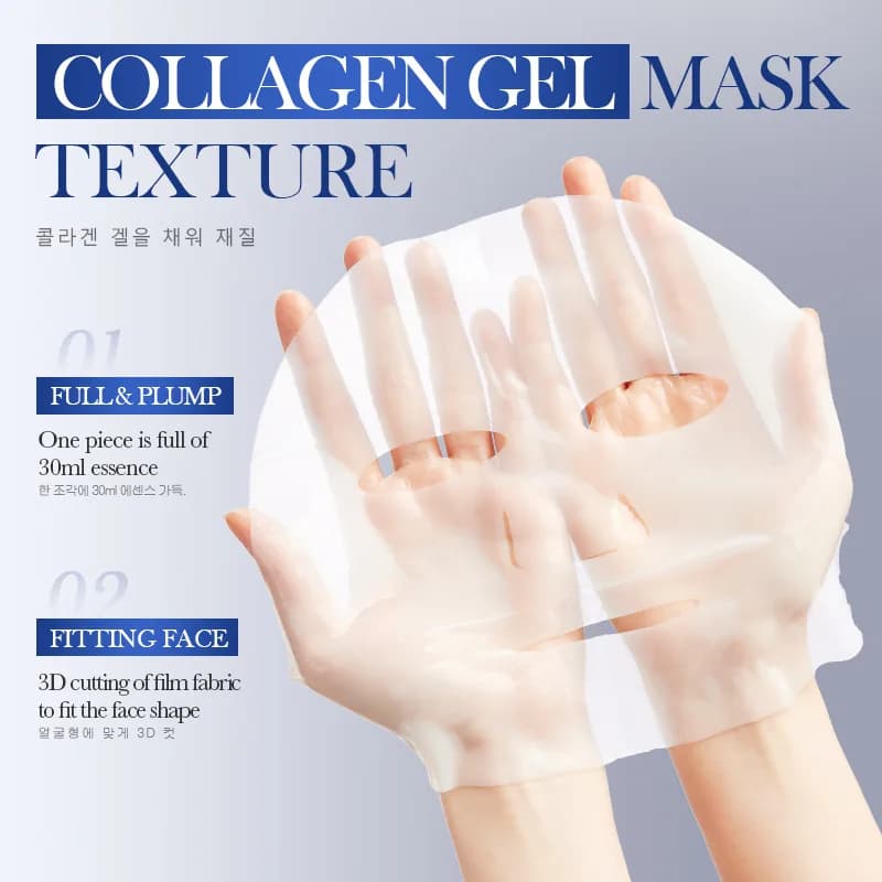 Masque hydratant "Collagen Glow" |   Traitement éclaircissant et hydratant |   Avec collagène marin et acide hyaluronique
