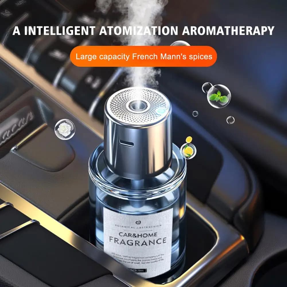 Diffuseur d'huiles essentielles monté sur voiture, vaporisateur de parfum, humidificateur intelligent, grande capacité