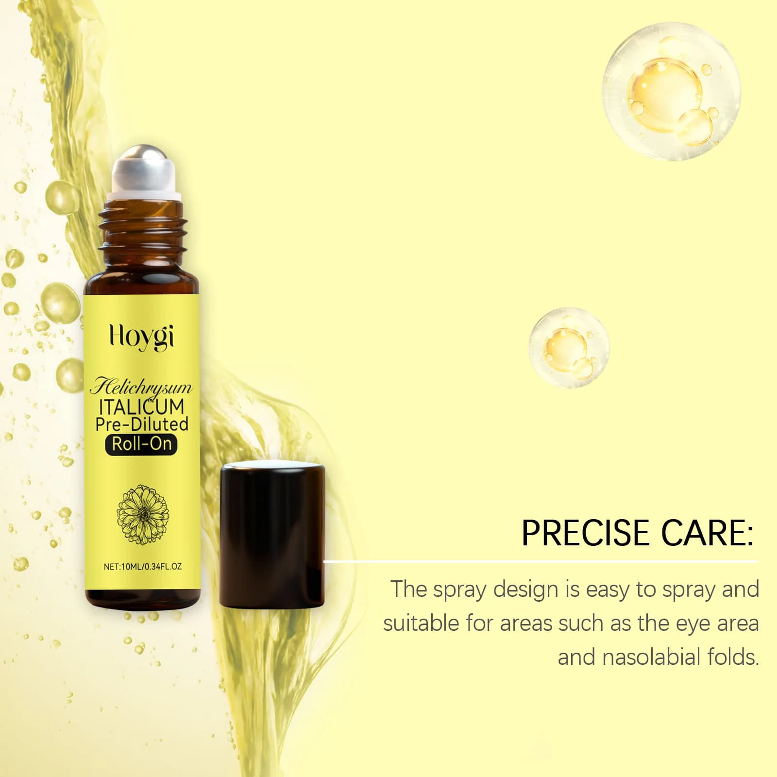 Helichrysum Rouleau sur l'huile corporelle pour soulager la peau sèche, huile de Massage hydratante et apaisante avec huile de jojoba, cadeau de soins de la peau d'hiver pour femmes