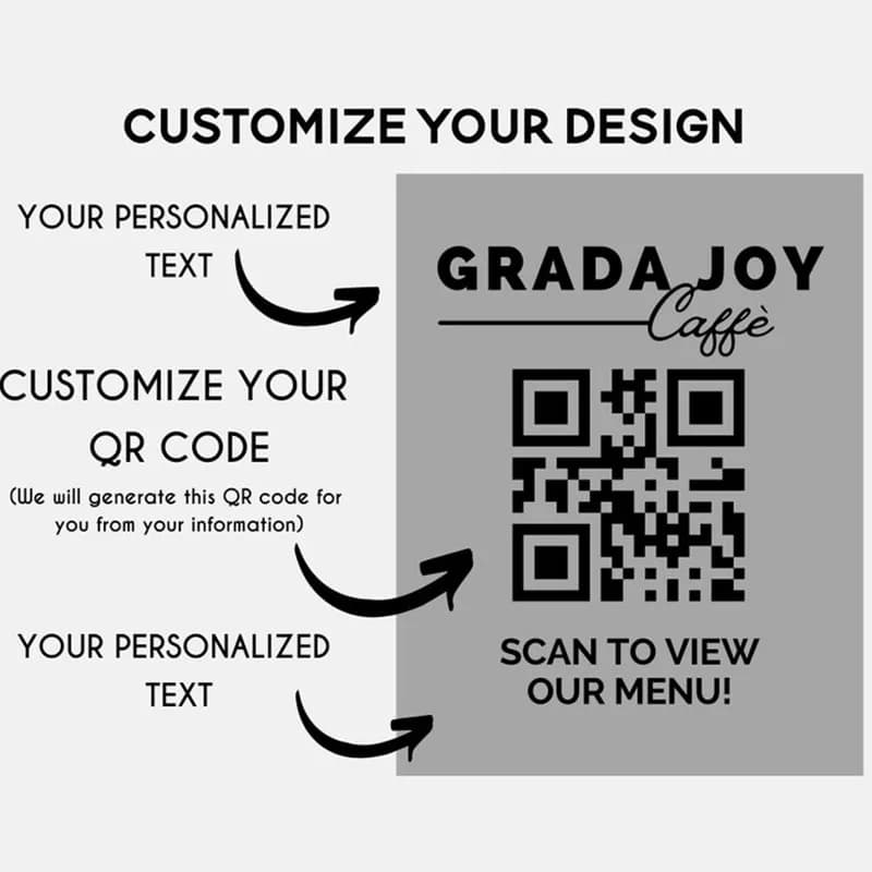 Personnalisation personnalisée Code QR Carte acrylique Collection