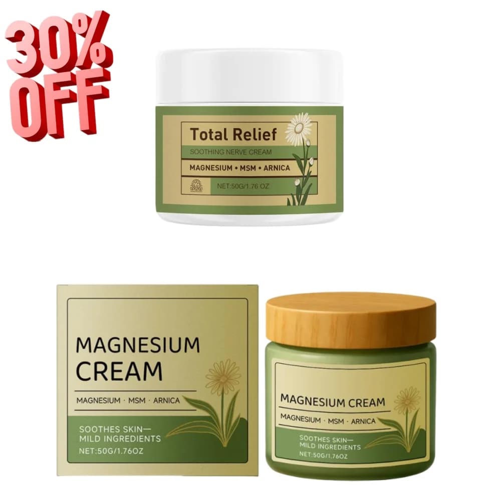 Crème de massage apaisante au magnésium naturel, hydratation longue durée, réparation des peaux sèches, soulagement de l'inconfort corporel, soin nourrissant doux