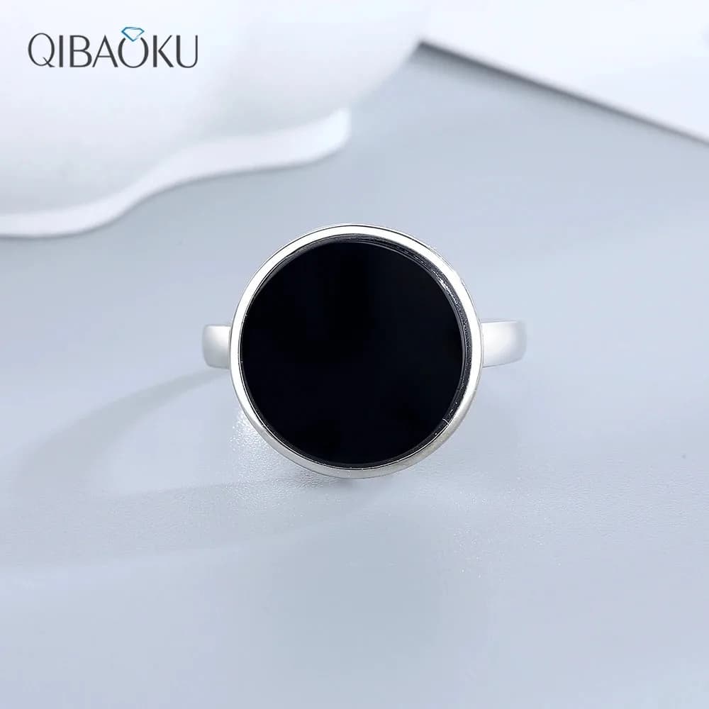 Bague en argent 15MM pierre naturelle Lapis Agate Malachite brève conception bague mignonne Fine femmes bijoux de fête