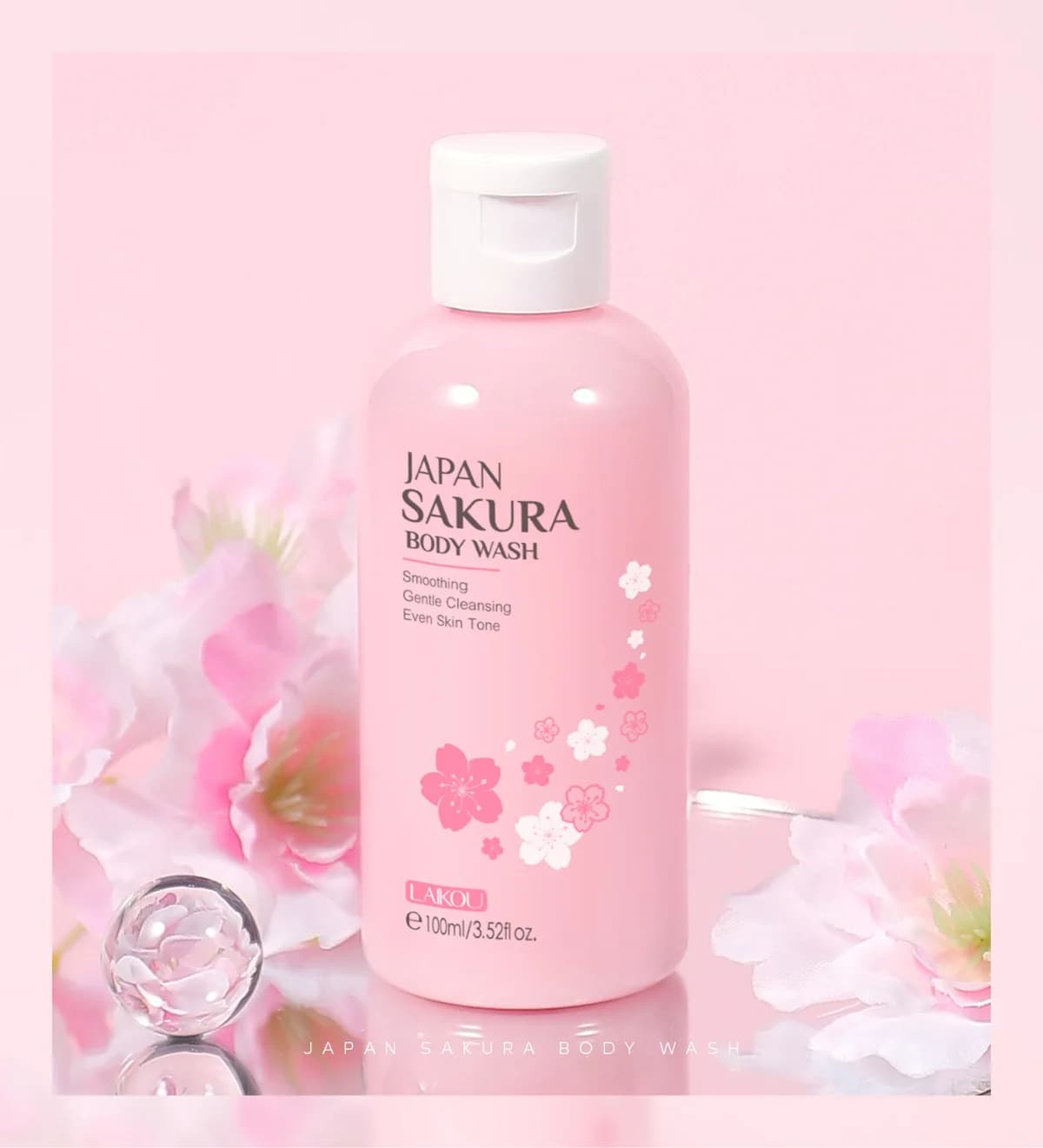 Gel douche LAIKOU Sakura, hydratation longue durée, parfum longue durée, mousse douce, produit de nettoyage corporel, bain, 100 ml