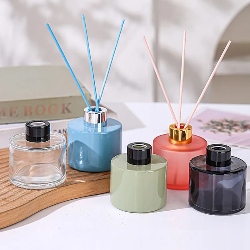 Bouteille vide en verre d'aromathérapie de 150ml, diffuseur de parfum en rotin pour l'intérieur de la voiture, diffuseur de parfum pour la décoration du véhicule