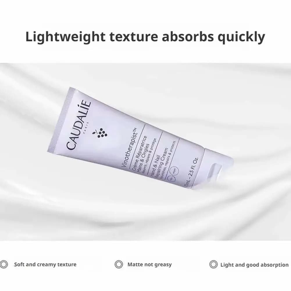 Caudalie – crème pour les mains aux graines coréennes, 75ml, hydrate, nourrit, éclaircit, améliore l'élasticité, adoucit, réduit la rugosité