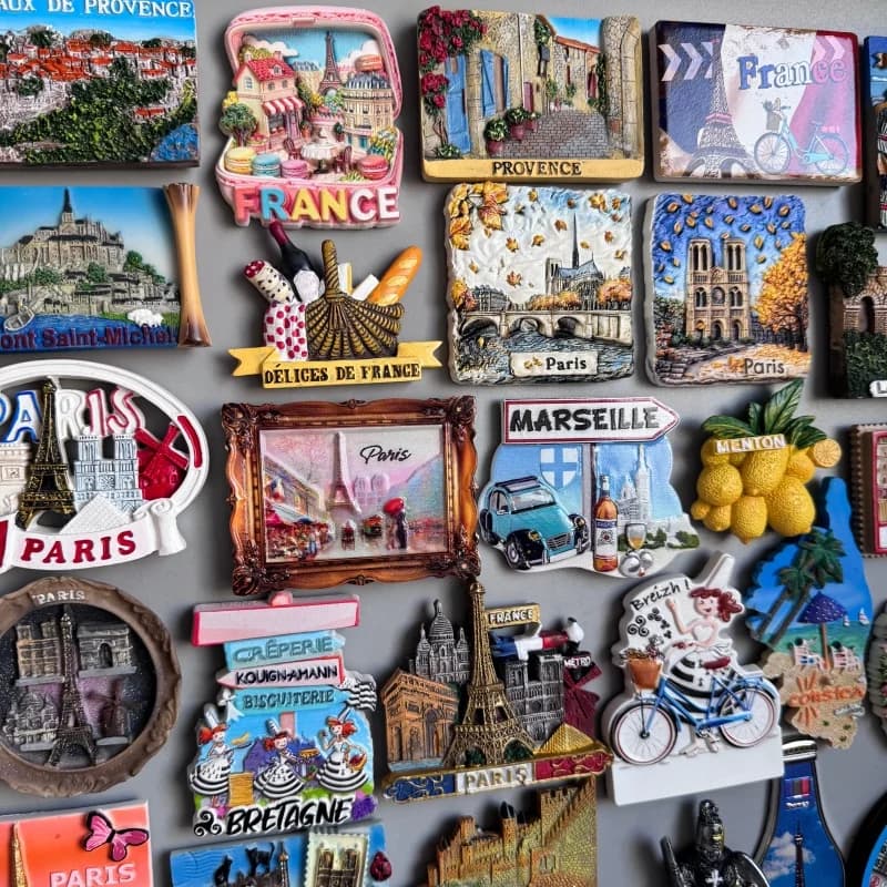 Aimants de réfrigérateur de tour Eiffel, souvenir de Paris, souvenir français, Provence, tourisme, repère, autocollants magnétiques, décoration sur le réfrigérateur, cadeau