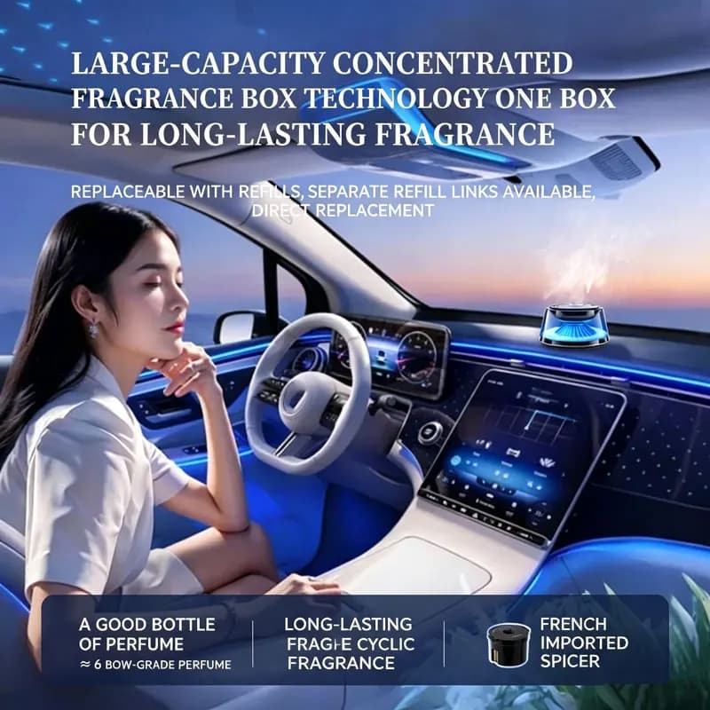 Diffuseur intelligent haut de gamme pour voiture, brume nuageuse, pulvérisation automatique, désodorisant pour véhicule, accessoires de voiture, décoratif, cartouche de recharge remplaçable