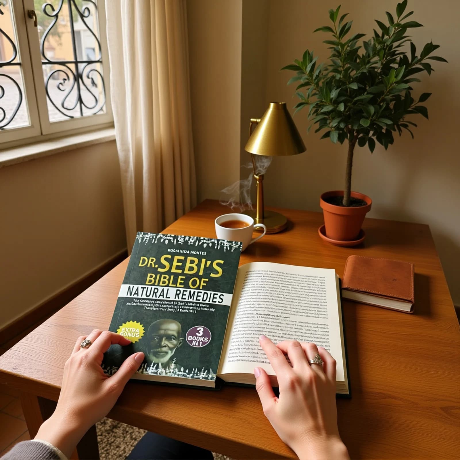 Dr.Sebi Natural Remedies Bible livre à couverture rigide pour une guide de style de vie sain avec des méthodes pratiques