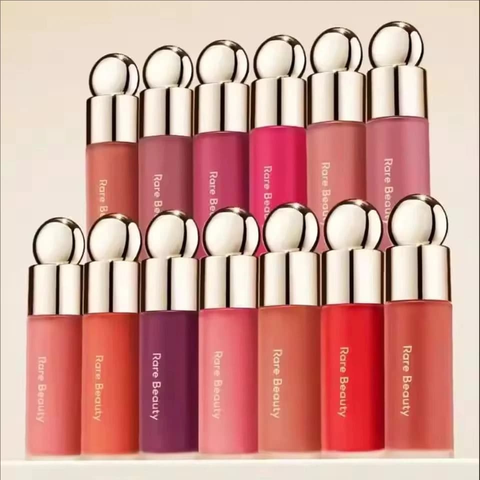 Rare Beauty Gloss à lèvres, blush et illuminateur, éclaircissant et rehausseur de couleur, Happy Hope Joy Love Lucky, maquillage, emballage exquis