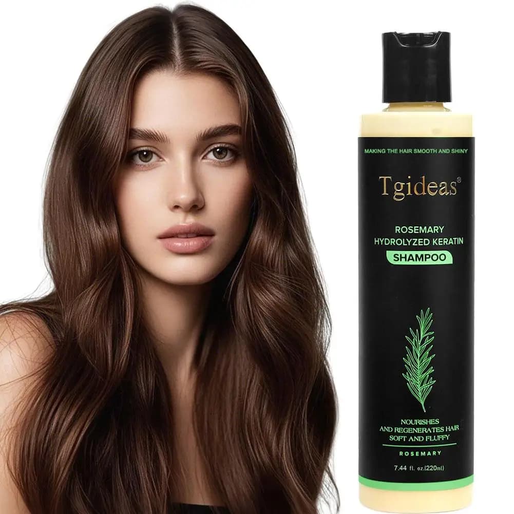 Shampooing bio à la rosemary Tgideas, kératine hydrolysée, nourrit le cuir chevelu, réduit la chute des cheveux, shampooing unisexe pour cheveux secs et fragiles