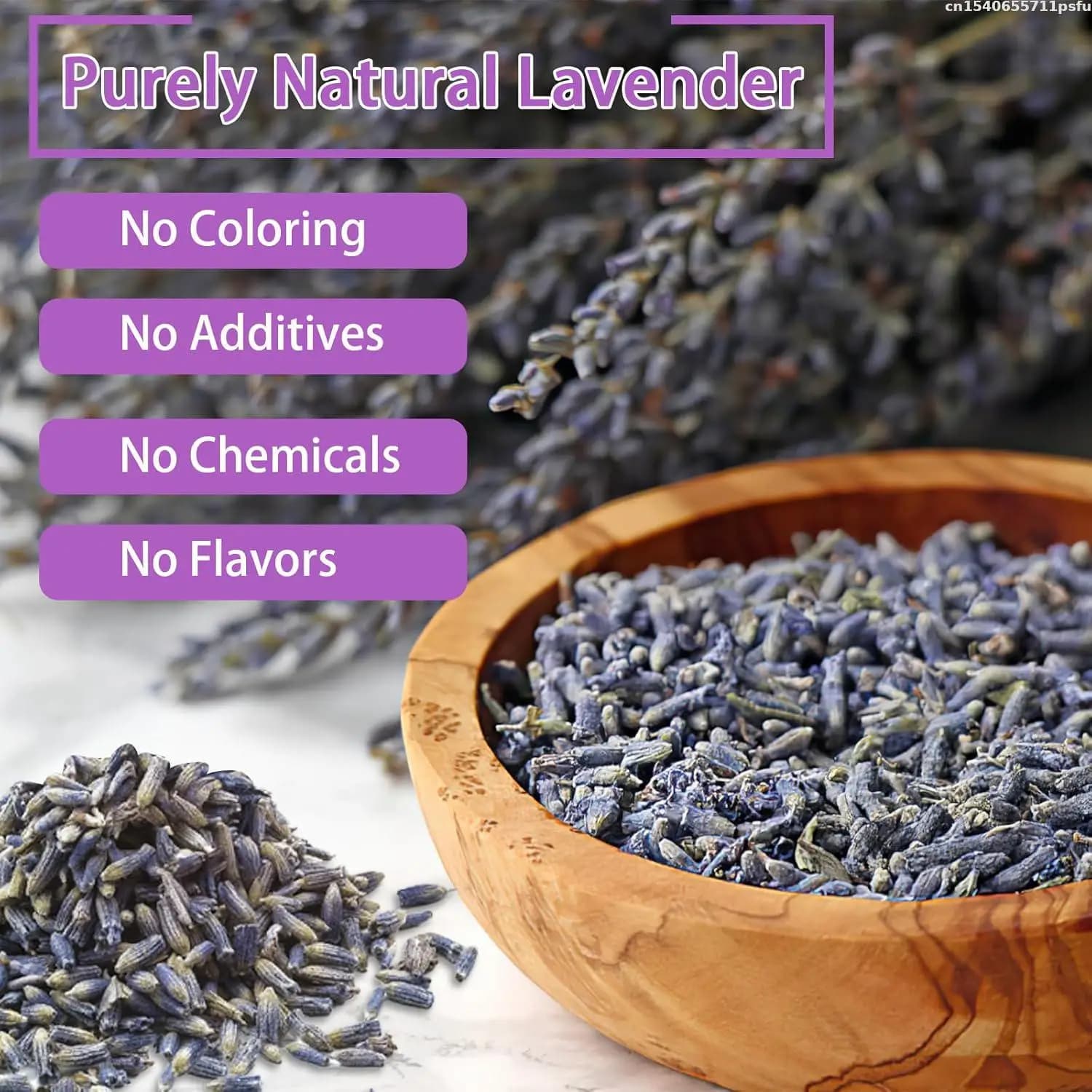 Fleurs séchées de lavande aromatiques naturelles de haute qualité pour le rembourrage de coussins, la fabrication de bougies/savons/encens, la décoration de mariage et de la maison