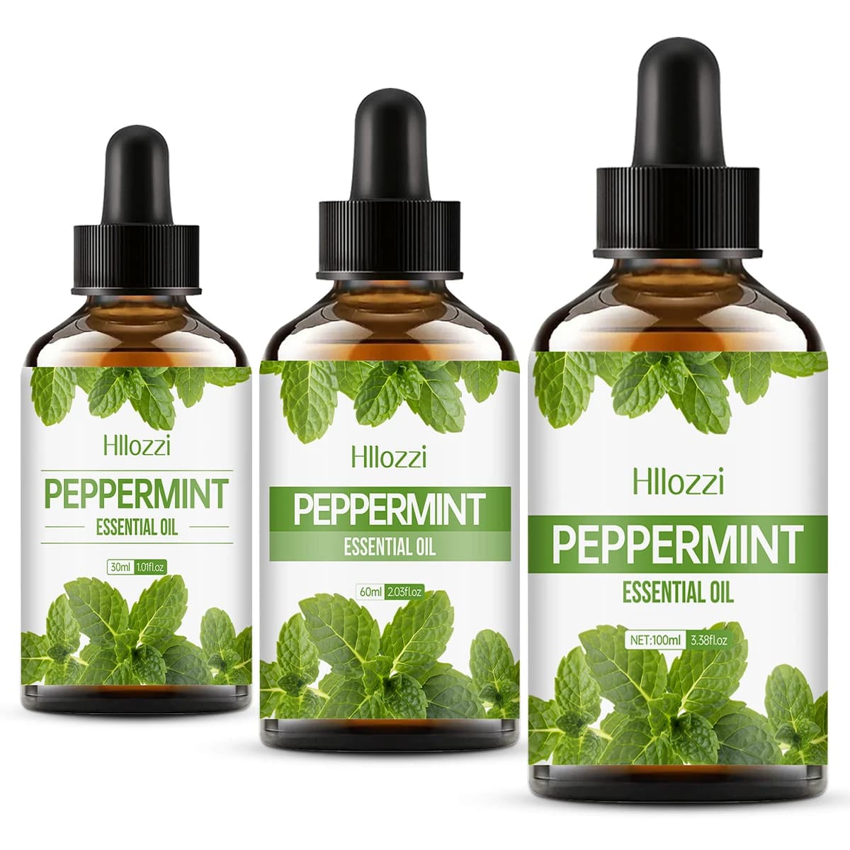 100 ml/60 ml/30 ml huile essentielle de menthe poivrée hydratante multifonctionnelle huile essentielle aromathérapie bougie diffuseur de voiture