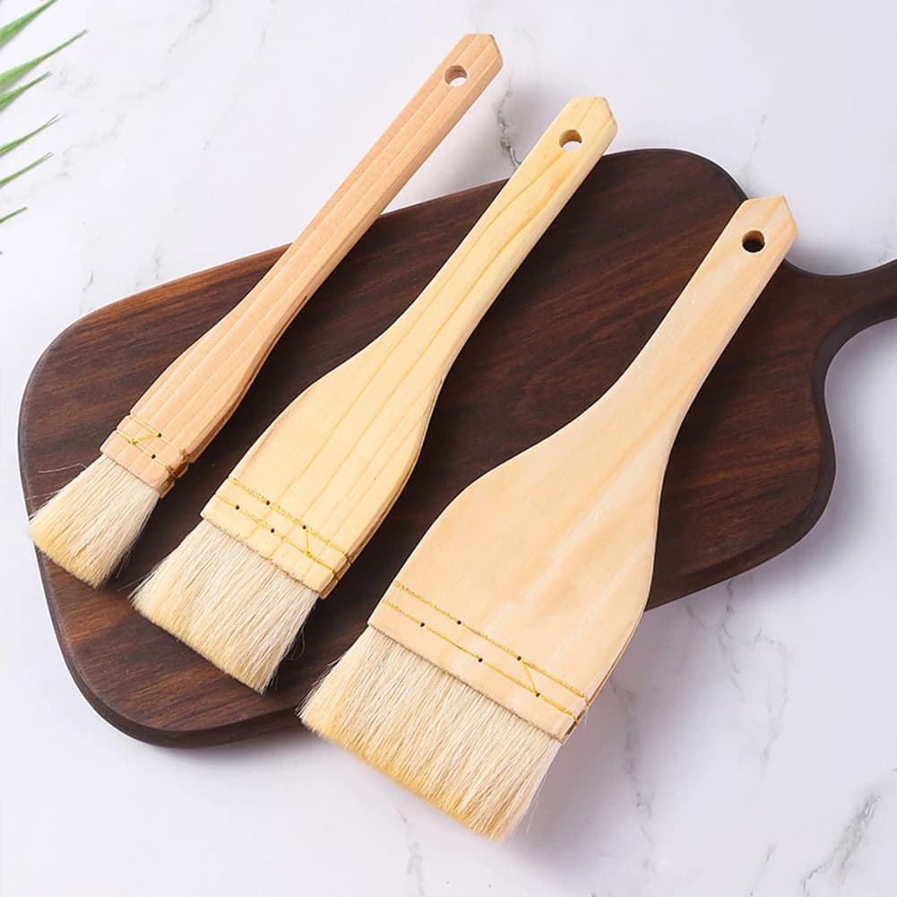 Brosses à huile de cuisine en bois