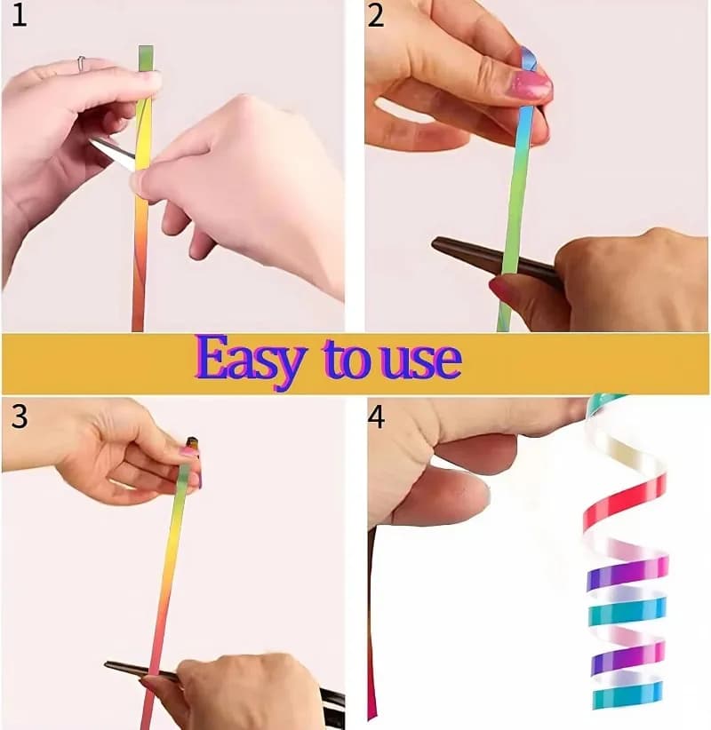 Rouleau de ruban arc-en-ciel à friser, 200 m/rouleau, emballage cadeau, bricolage, rouleau de rubans bouclés en métal brillant coloré, décoration de mariage et d'anniversaire