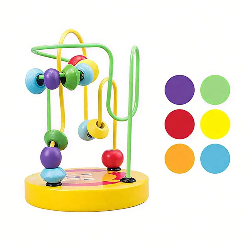 Montagnes russes en bois, jouets en perles, Puzzle éducatif précoce Montessori, jouet mathématique, animaux de dessin animé colorés pour enfants, arithmétique TMZ