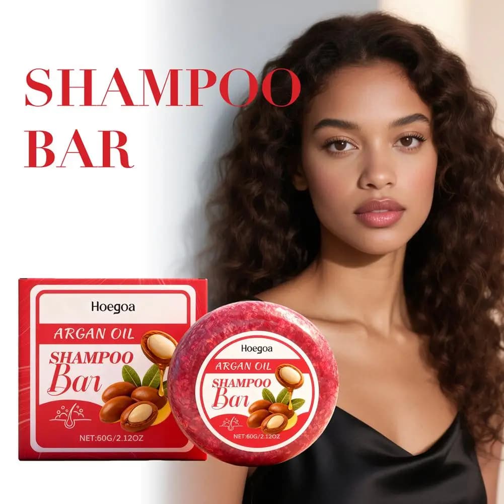 Barre de shampoing solide pour tous types de cheveux, huile de ricin, beurre de karité, hydratant, contrôle des frisottis, réparation des pointes fourchues, soins capillaires, 60g
