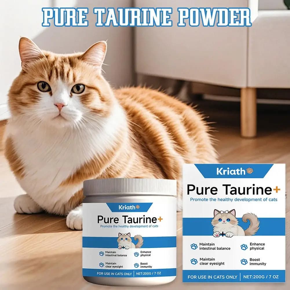 Poudre de taurine pour chat, soin des yeux et du cœur, complément alimentaire pour chatons et chats adultes, soutien du système immunitaire, additif alimentaire nutritif