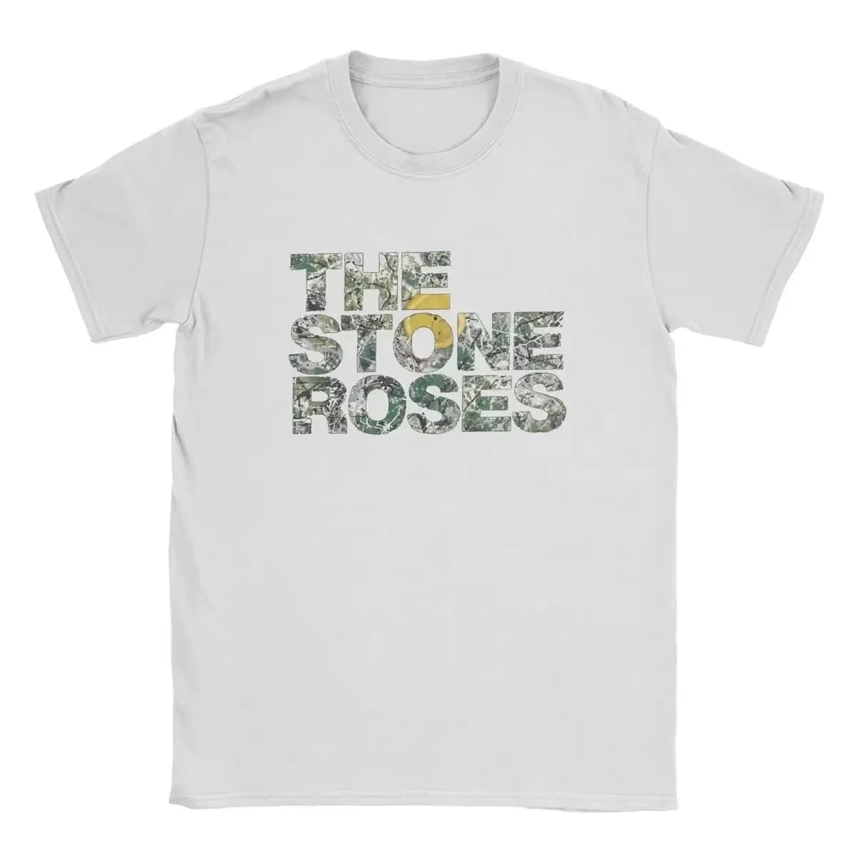 T-shirts avec logo The Stone Roses pour hommes, en pur coton, t-shirt drôle à col rond, t-shirt de tournée de Noël, vêtements à manches courtes, été