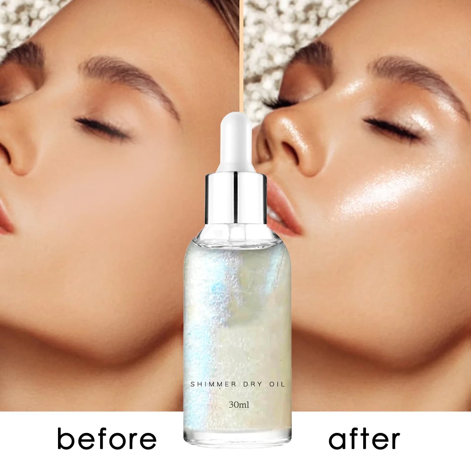 Surligneur liquide huile maquillage cosmétique haute brillance paillettes visage corps miroitant surligneur imperméable longue durée femmes beauté