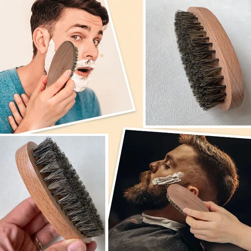 SADOER 55ml Kit d'huile pour la croissance de la barbe pour hommes