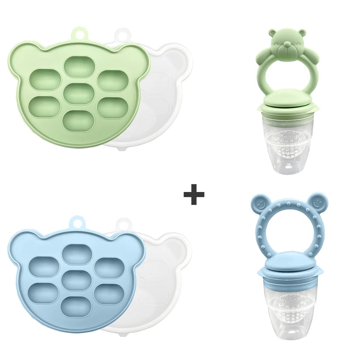 Ensemble d'alimentation à fruits Koala pour bébé, complément alimentaire, sans BPA, en Silicone, plateau de congélation, vaisselle, mangeoire pour aliments frais