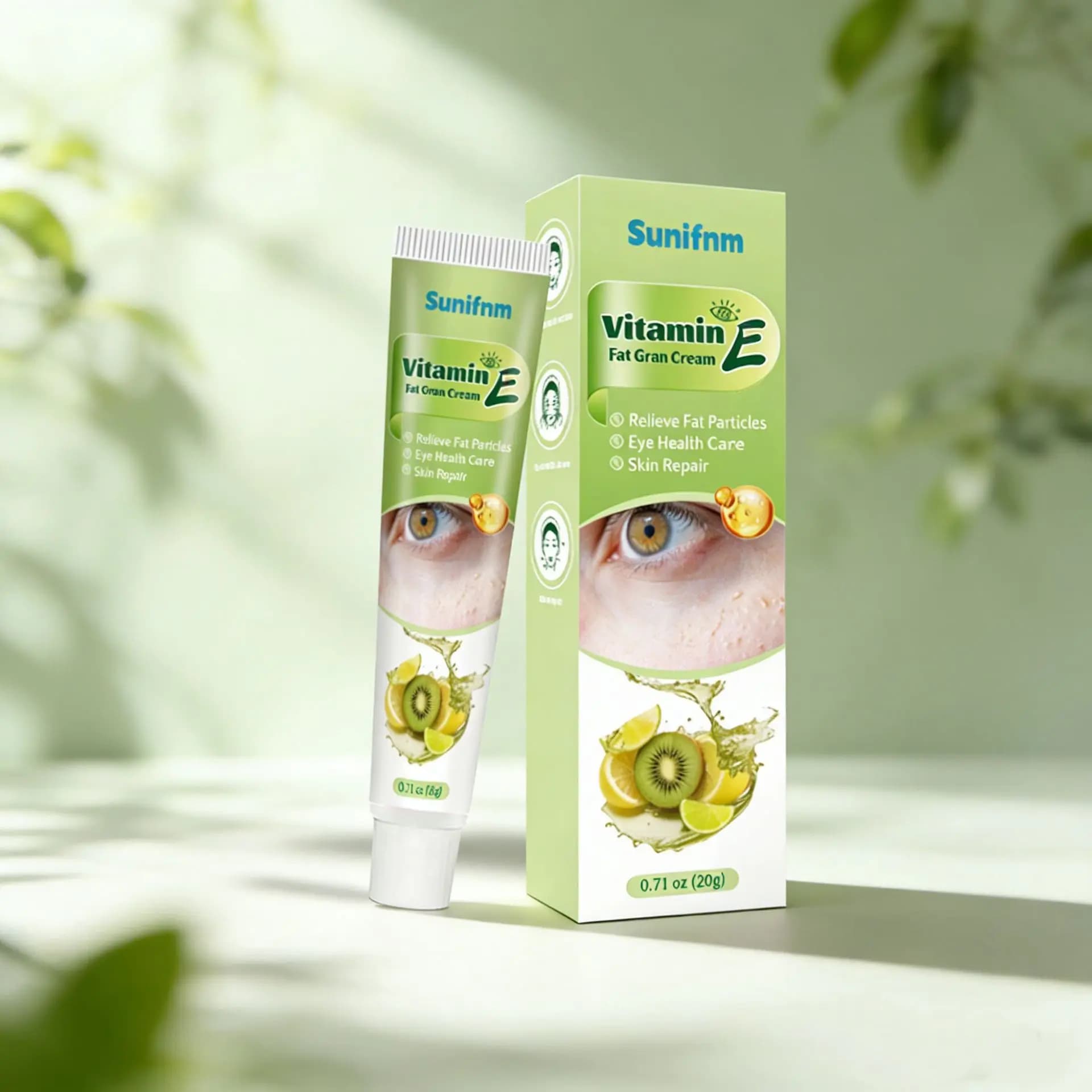 Crème de Soin Hydratante à la Vitamine E et aux Acides de Fruits pour la Peau, enrichie en granules de graisse