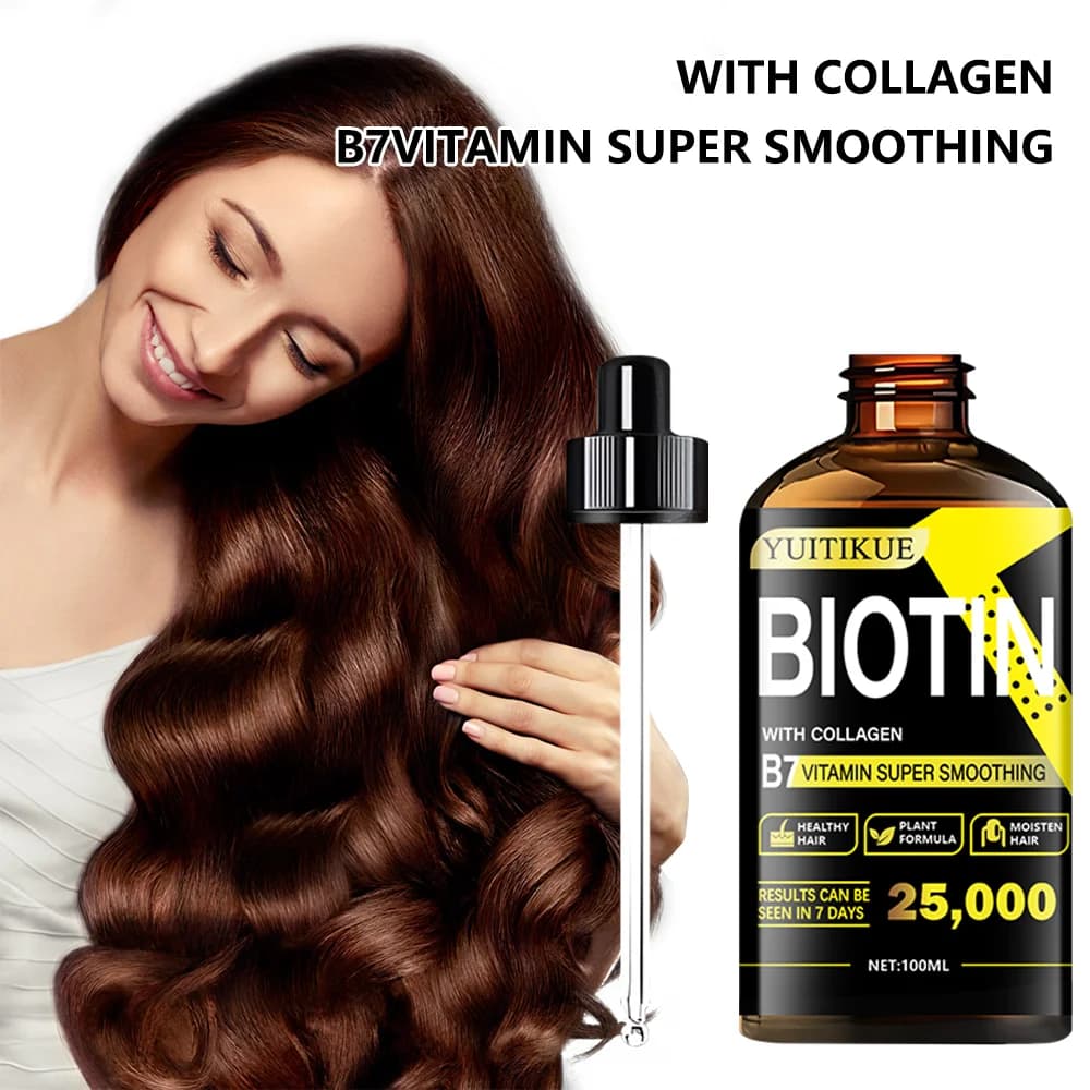 Huile de soin au collagène biotine 100 ml - Riche en vitamine B7