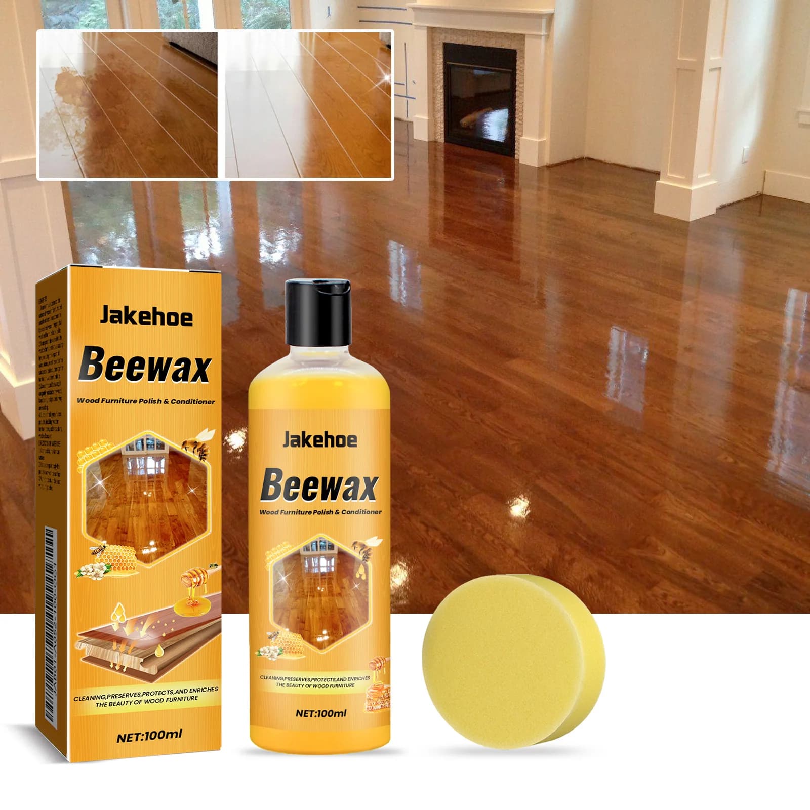 Nettoyant pour sols; Cire de protection et d'entretien pour parquets domestiques, pour la décontamination et la prévention de la poussière, le polissage et