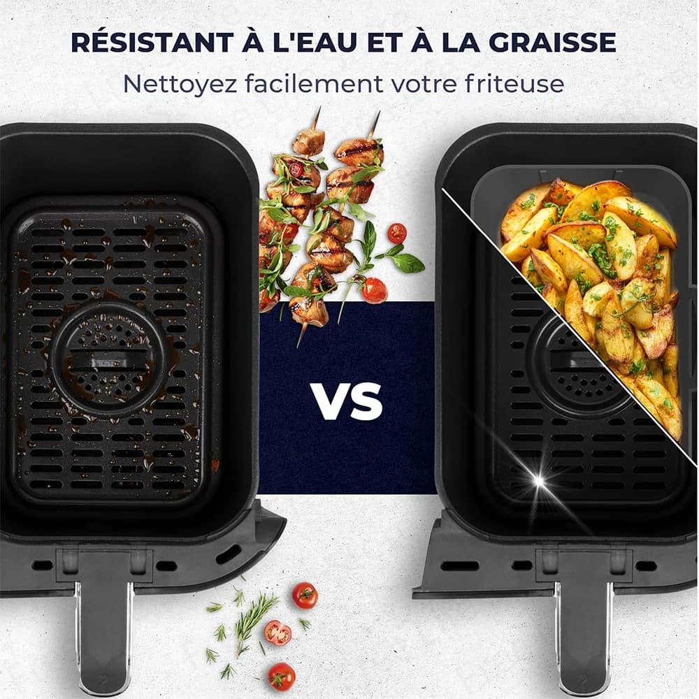 Accessoires de friteuse à Air pour Ninja Foodi double Zone DZ201 DZ401 AF300 AF400 7,6l-9,5l panier en Silicone/tasse à muffins/support de barbecue/gants ﻿