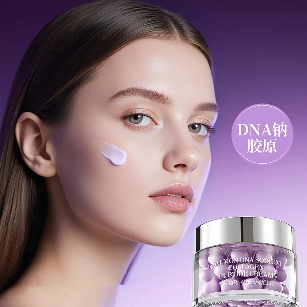 Crème Coréenne Hydratante et Régénérante au Collagène de Saumon et Peptides de Naufrage pour Peaux Sèches et Rugueuses – Soin Anti-âge et Contrôle du Sébum