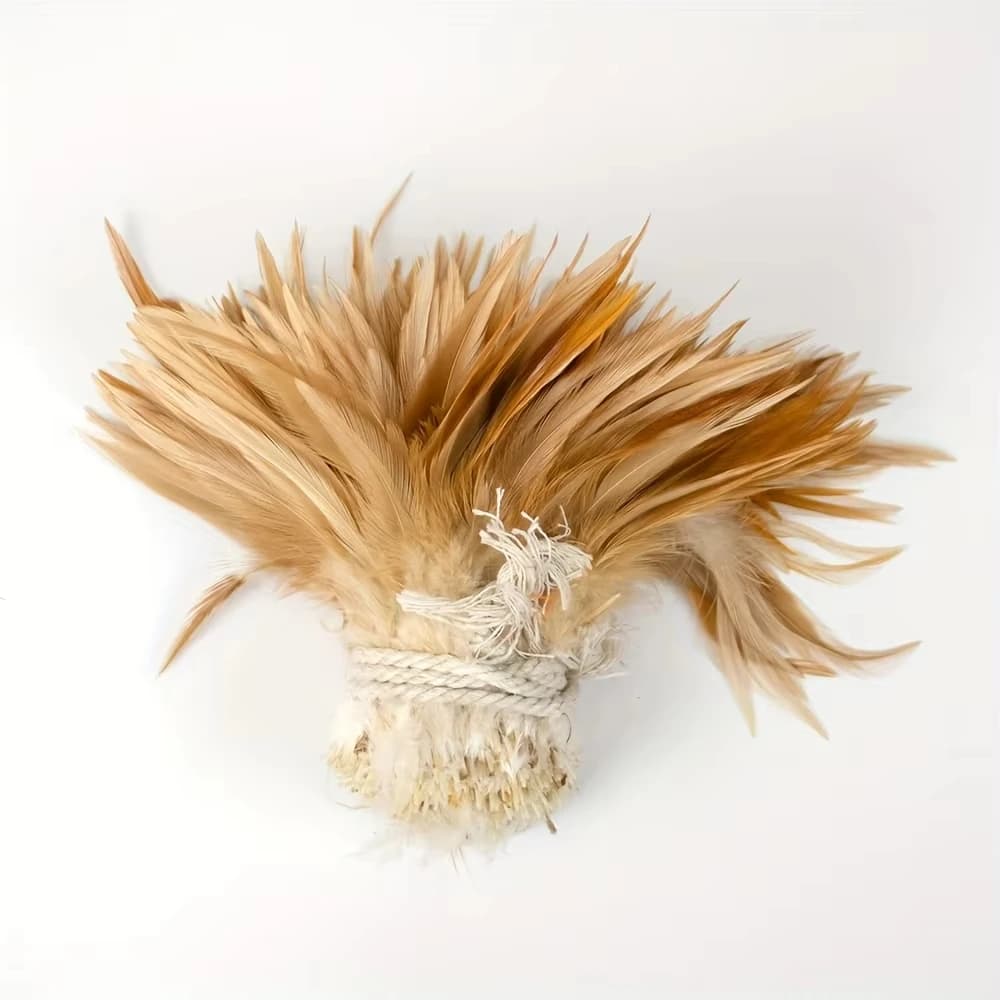 1 rouleau de plumes de poulet pour l'artisanat, la bijouterie, la décoration, les matériaux de montage de mouches, la broderie DIY, les accessoires de carnaval, la décoration