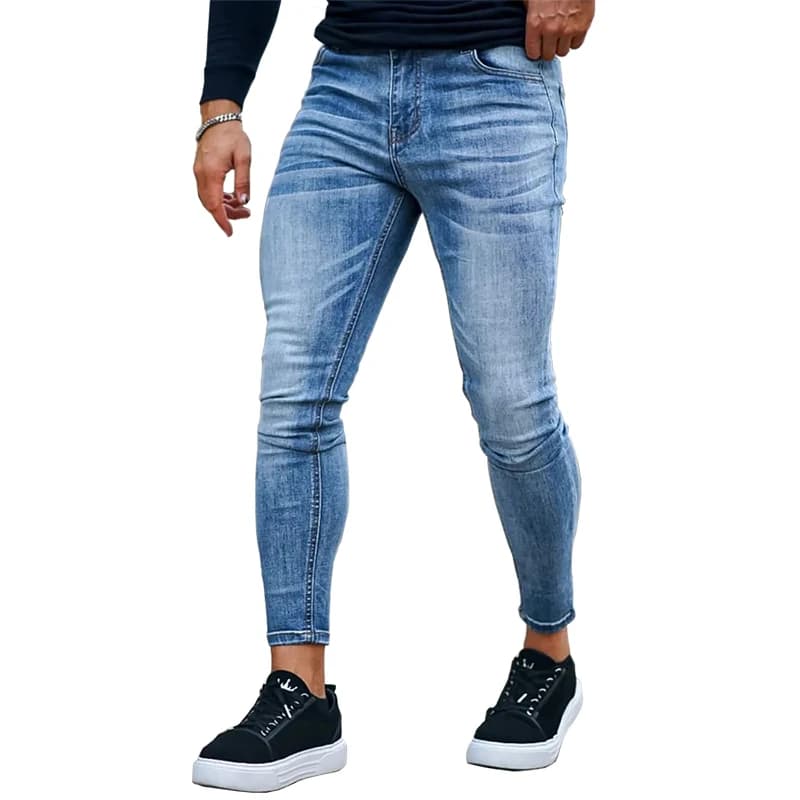 Jeans skinny brossés pour hommes